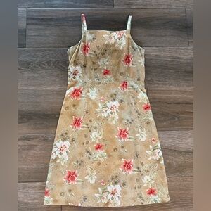 Vintage Tommy Bahama 100% silk sheath dress Orchid/Sand size 8